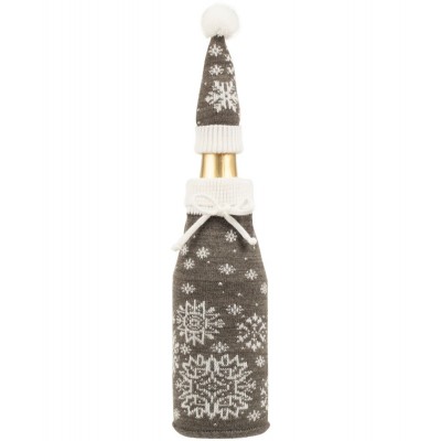 Купить Чехол на бутылку Snow Fairy, серый с нанесением логотипа