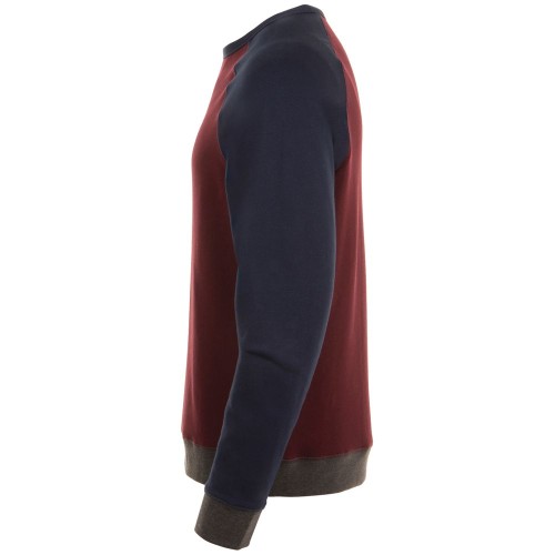 Купить Толстовка унисекс SANDRO, бордовая с темно-синим с нанесением логотипа