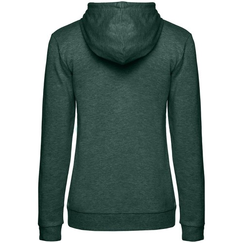 Купить Толстовка с капюшоном женская Hoodie, темно-зеленый меланж с нанесением логотипа