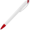 Купить Ручка шариковая Beo Sport, белая с красным с нанесением логотипа