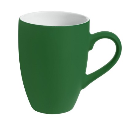 Купить Кружка Best Morning c покрытием софт-тач, зеленая с нанесением логотипа