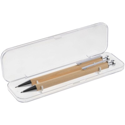 Купить Набор Attribute Wooden: ручка и карандаш с нанесением