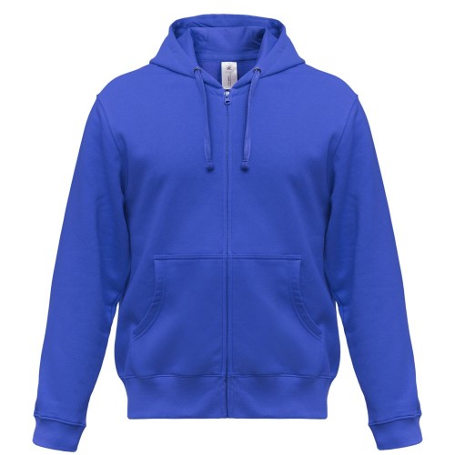 Купить Толстовка мужская Hooded Full Zip ярко-синяя с нанесением логотипа