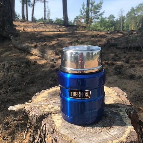 Купить Термос для еды Thermos SK3000, синий с нанесением логотипа