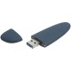 Купить Флешка Pebble universal, USB 3.0, серо-синяя, 32 Гб с нанесением логотипа