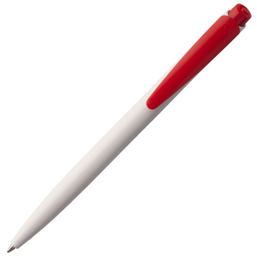 Купить Ручка шариковая Senator Dart Polished, бело-красная с нанесением логотипа