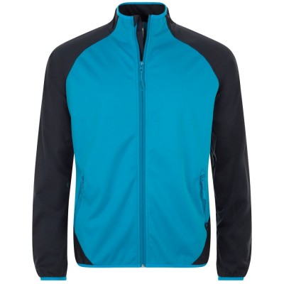 Купить Куртка софтшелл мужская ROLLINGS MEN, бирюзовая с темно-синим с нанесением логотипа
