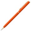 Купить Ручка шариковая Hotel Gold, ver.2, матовая оранжевая с нанесением логотипа