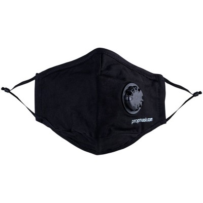 Купить Многоразовая маска с прополисом PropMask, хлопковая, черная с нанесением логотипа