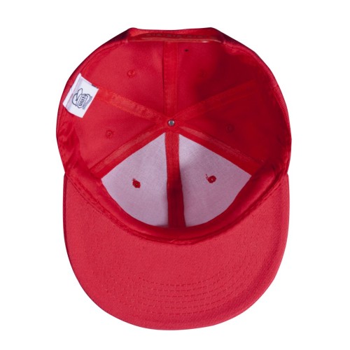 Купить Бейсболка Unit Snapback с прямым козырьком, красная с нанесением логотипа Купить Бейсболка Unit Snapback с прямым козырьком, красная с нанесением логотипа