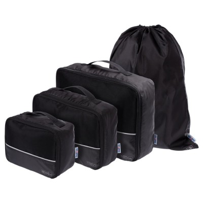 Купить Дорожный набор сумок noJumble 4 в 1, черный с нанесением