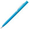 Купить Ручка шариковая Euro Chrome, голубая с нанесением логотипа