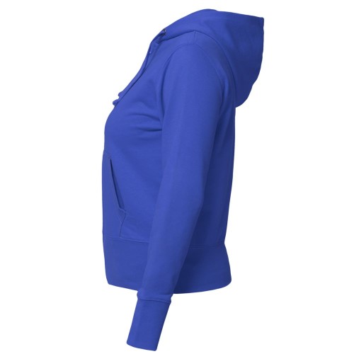 Купить Толстовка женская Hooded Full Zip ярко-синяя с нанесением логотипа
