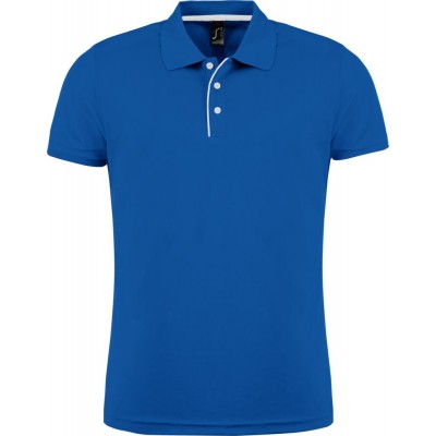 Купить Рубашка поло мужская PERFORMER MEN 180 ярко-синяя с нанесением