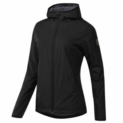 Купить Куртка женская Outdoor с флисовой подкладкой, черная с нанесением логотипа