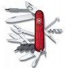 Купить Офицерский нож CyberTool L, прозрачный красный с нанесением логотипа