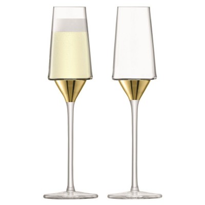 Купить Набор бокалов для шампанского Space, золотистый с нанесением