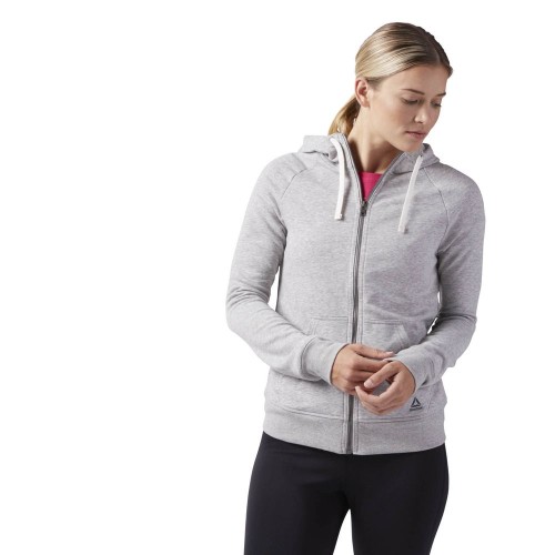 Купить Толстовка женская Elements French Terry Full Zip, серая с нанесением логотипа
