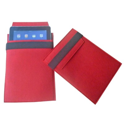 Купить Чехол для iPad из войлока, красный с черным с нанесением