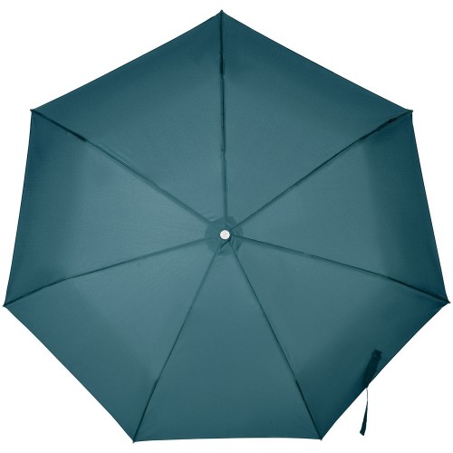 Купить Складной зонт Alu Drop S, 3 сложения, 7 спиц, автомат, синий (индиго) с нанесением логотипа