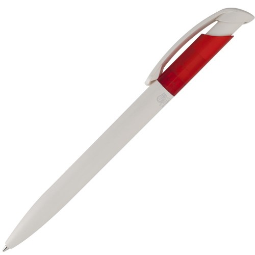 Купить Ручка шариковая Bio-Pen, белая с красным с нанесением логотипа
