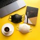 Купить Многоразовая маска с прополисом PropMask, силиконовая, черная с нанесением логотипа