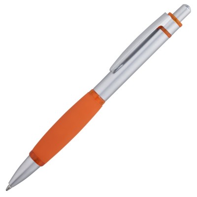 Купить Ручка шариковая Boomer, с оранжевыми элементами с нанесением
