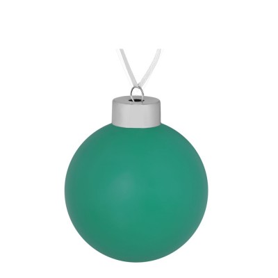 Купить Елочный шар Color, 8 см, зеленый с нанесением логотипа
