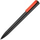 Купить Ручка шариковая Split Black Neon, черная с красным (коралловым) с нанесением логотипа