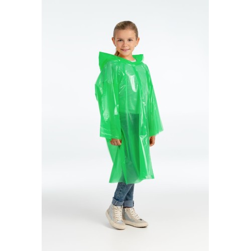 Купить Дождевик-плащ детский BrightWay Kids, зеленый с нанесением логотипа