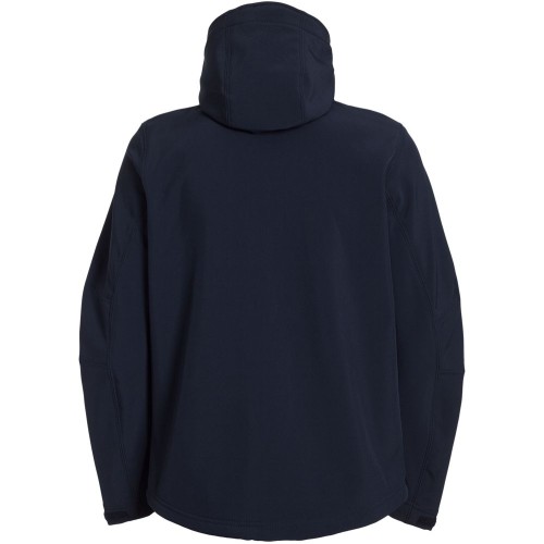 Купить Куртка мужская Hooded Softshell темно-синяя с нанесением логотипа