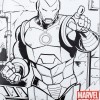 Купить Рюкзак-раскраска с мелками Iron Man, белый с нанесением логотипа