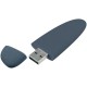 Купить Флешка Pebble, серо-синяя, USB 3.0, 16 Гб с нанесением логотипа