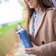 Купить Бутылка для воды Plopp To Go Organic, синяя с нанесением логотипа