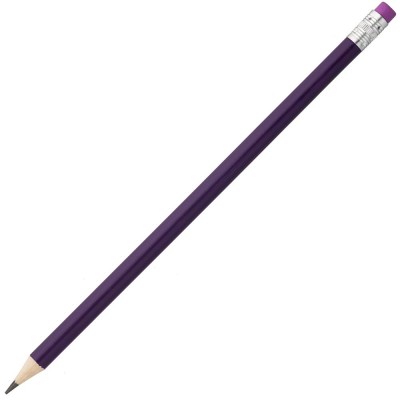 Купить Карандаш простой Hand Friend с ластиком, фиолетовый с нанесением логотипа