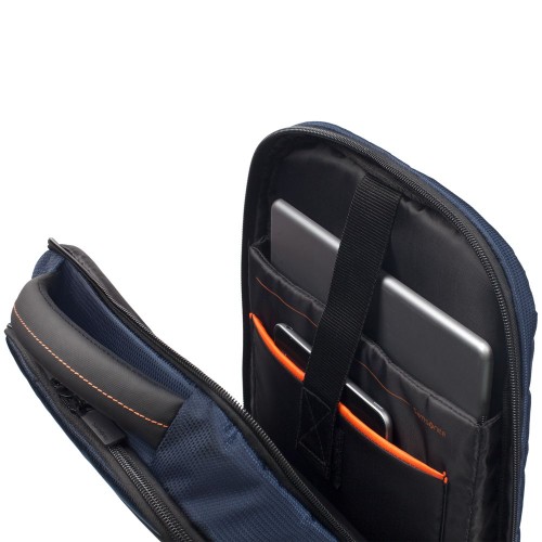 Купить Рюкзак для ноутбука Qibyte Laptop Backpack, синий с черными вставками с нанесением логотипа
