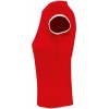 Купить Футболка женская MOOREA 170, красная с белой отделкой с нанесением логотипа