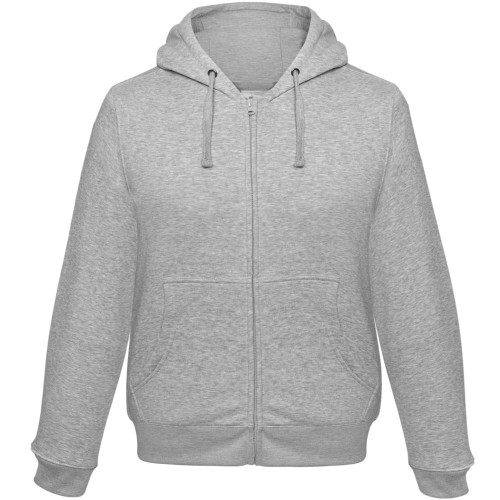 Купить Толстовка мужская Hooded Full Zip серый меланж с нанесением логотипа