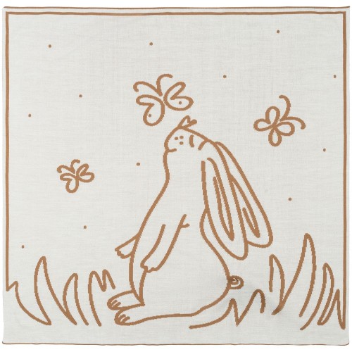 Купить Детский плед Tender. Rabbit, песочный с белым с нанесением логотипа