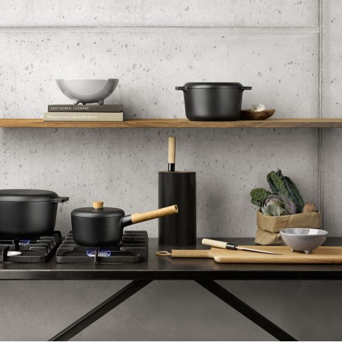 Купить Подставка для ножей Nordic Kitchen, черная с нанесением логотипа