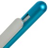 Купить Ручка шариковая Slider Silver, голубой металлик с нанесением логотипа