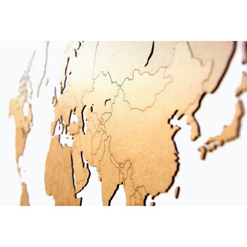 Купить Деревянная карта мира World Map Wall Decoration Large, коричневая с нанесением логотипа