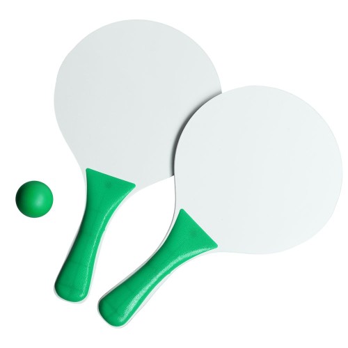 Купить Набор для игры в пляжный теннис Cupsol, зеленый с нанесением логотипа Купить Набор для игры в пляжный теннис Cupsol, зеленый с нанесением логотипа