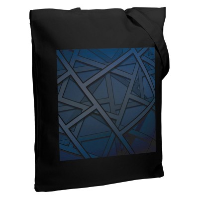 Купить Холщовая сумка Illusion, черная с нанесением логотипа