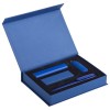 Купить Набор Bond: аккумулятор, флешка и ручка, синий с нанесением логотипа