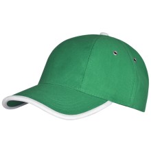 Бейсболка Unit Trendy, зеленая с белым