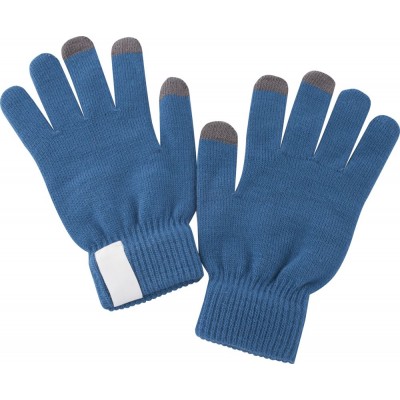Купить Сенсорные перчатки Scroll, синие с нанесением