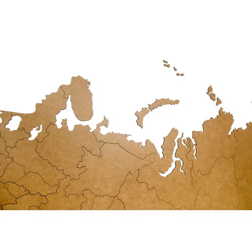Купить Деревянная карта России, коричневая с нанесением логотипа
