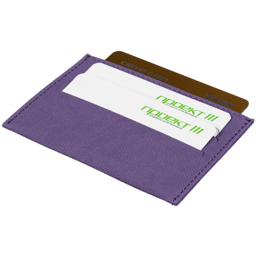 Купить Чехол для карточек Twill, фиолетовый с нанесением логотипа