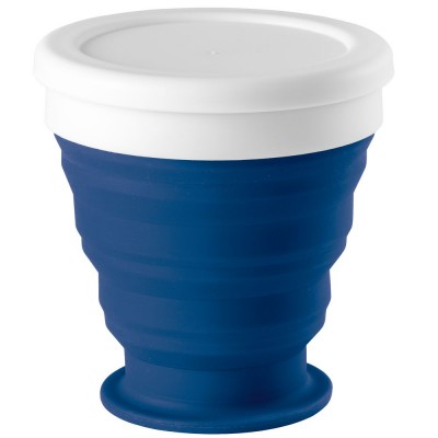 Купить Складной стакан Astrada, синий с нанесением логотипа